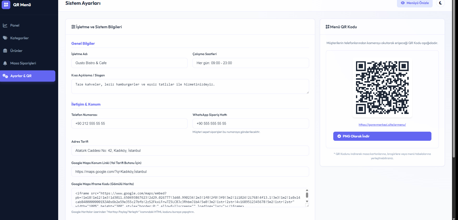 Dashboard Önizleme 4